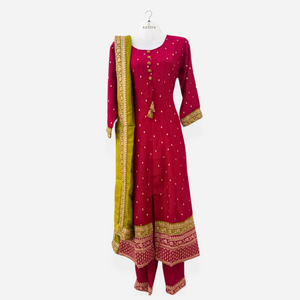 Indo-Western Anarkali Suit with Dupatta - Festive Wedding Collection