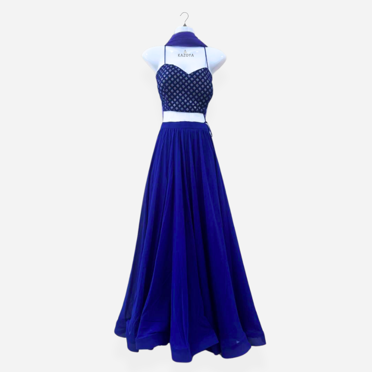 Royal Blue Georgette Lehenga Choli Set