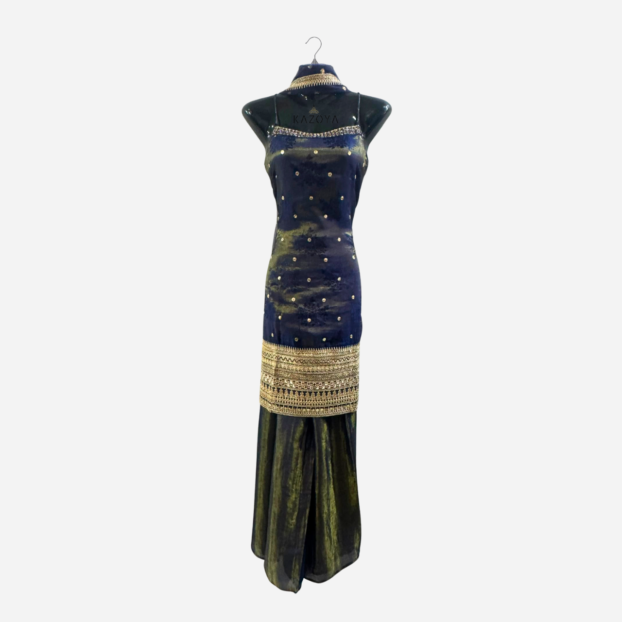 Brocade Spaghetti Sharara Suit