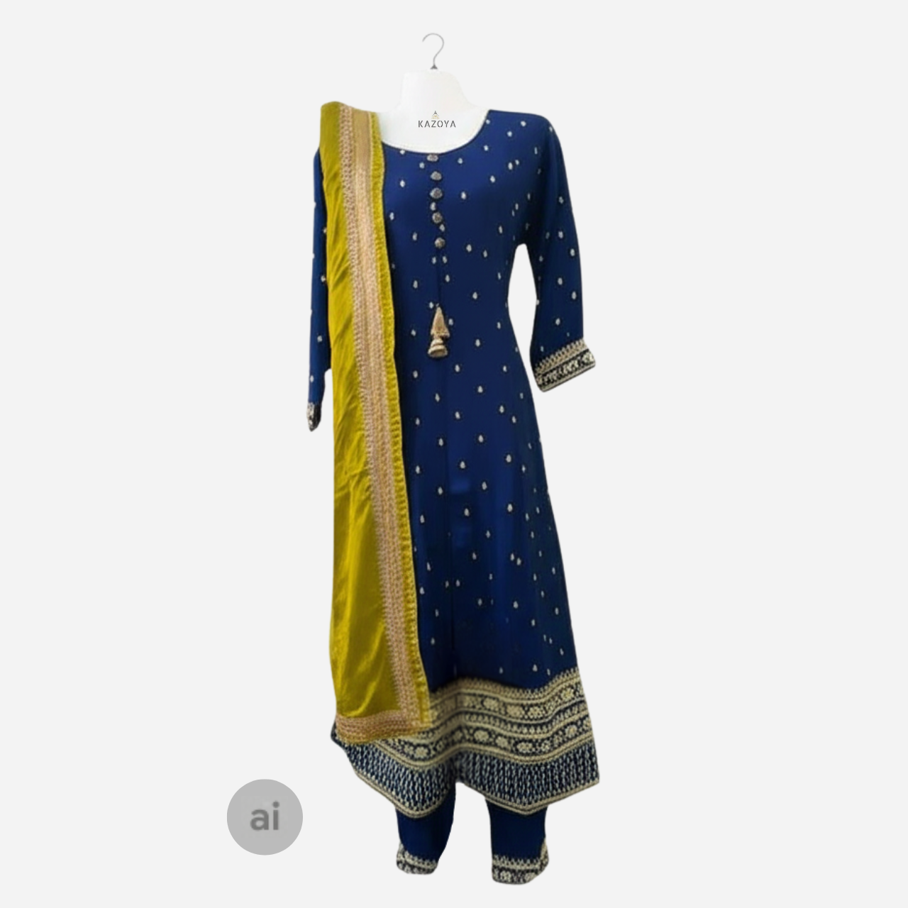 Indo-Western Anarkali Suit with Dupatta - Festive Wedding Collection
